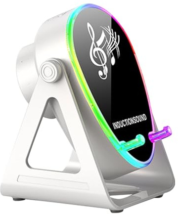 Altoparlante A Induzione Per Cellulare,Rotazione Di 180 Gradi Suono Stereo Con Luce - Altoparlante Portatile Con Caricatore,Per Compleanno Natale Regali Per Calze Uomini Donne Ragazzi Ragazze Adulti