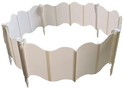 Lawnoval Juego de 20 piezas con clavos de tierra para bordes de jardín, bordes de paisaje, césped y macizos de flores, para negro, blanco, verde, rojo, 20 blancos + 10 clavos
