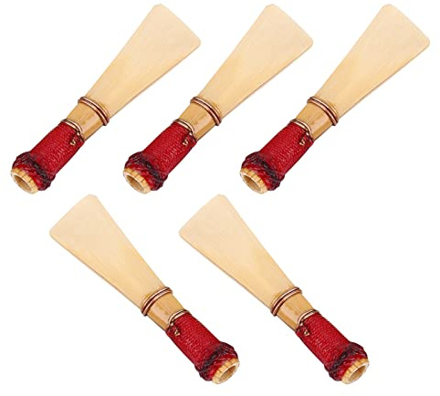 Aramox 5 Cañas de Fagot, Caña Fina Seleccionada Manualmente de Calidad Profesional para un Sonido Rico en Oscuridad, con Fuerza Media, para Accesorios de Instrumentos de Fagot