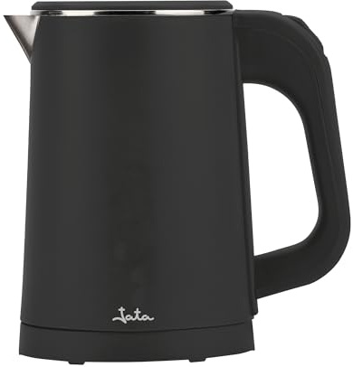 JATA JEHA5506 - Hervidor de Agua Eléctrico 0,8 L Sin BPA, 800 W, Inalámbrico con Base 360°, Filtro Antical, Acero Inoxidable 304, Desconexión Automática y Protección contra Sobrecalentamiento