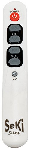SeKi Télécommande Universelle avec Grandes Touches - Blanc - pour Personnes âgées et Enfants