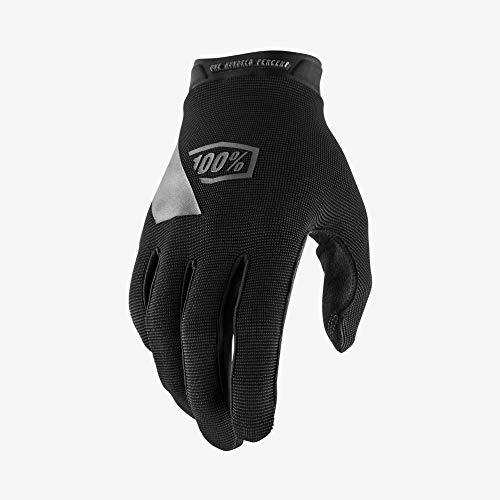 100% RIDECAMP Men's Motocross & Mountain Biking Gloves - Lightweight MTB & Dirt Bike Riding Protective Gear (L - BLACK)