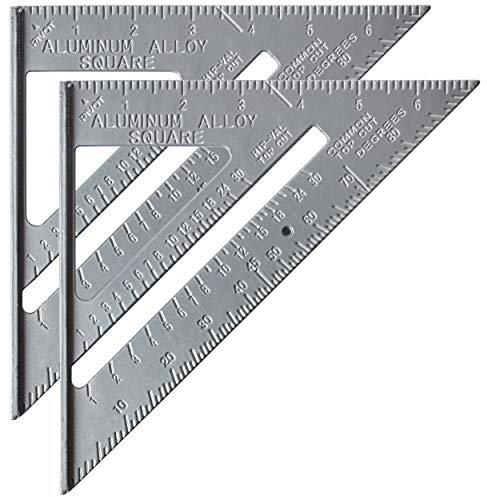 Mr. Pen Metal Rafter Square, 7 Inches, 2 Pack, Carpenter Square