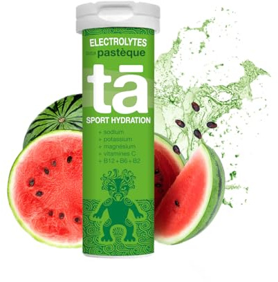 TA ENERGY - Pastilles d'Hydratation - Sels Minéraux - Vitamines - Faibles Calories - Réduit les crampes - MADE IN FRANCE (Watermelon, Tube de 12 Pastilles)
