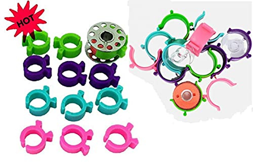 54 pcs Bobbin Holder Bobbin Clips for Sewing Machines Thread Organizing. The Bobbin Clamps Sewing kit Organizer to Avoid unwinding Thread Tails 42+12 PeavyTailor