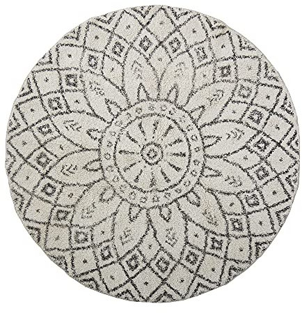 Bloomingville Teppich Acton, schwarz, Baumwolle