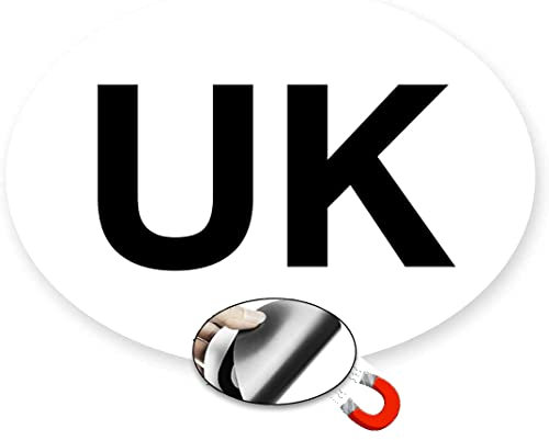 1 or 2 Pack UK Magnetic Car Sticker for Europe – GB Stickers for Car Travel – UK Car Magnet – Regulation Size – Weatherproof & Paint-Safe – DVLA Legal Requirement Post-BREXIT (1)