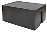 METRO Professional Thermobox Maxi 210, Transportbox aus EPP Polypropylen mit Fassungsvermögen 55,8 L, stapelbar für Temperaturbereich: -40 bis 120 °C, schwarz, ideal für Transport, Catering und Events