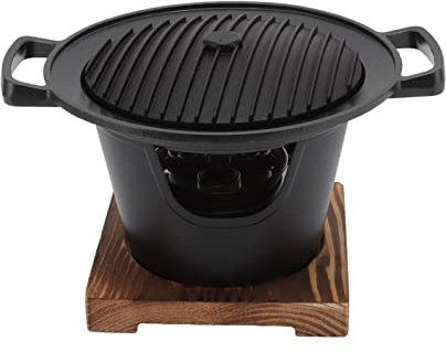 Parrilla Hibachi, Mini Parrilla de Carbón Portátil Japonesa sin Humo para Barbacoa para una Sola Camping, Picnic, Fiesta, Cocina