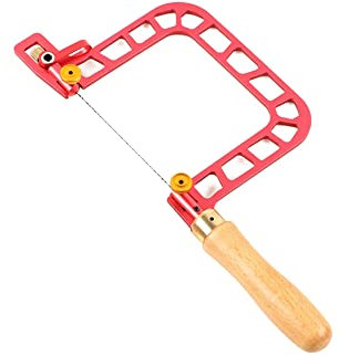 KKnoon Sierra de alambre manual de acero de aleación de aluminio marco sierra de marquetería carpintería sierras de marquetería manual herramienta manual