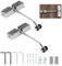 Automatic Spring Door Closer, 2PCS Stainless Steel Adjustable Door Spring Closer for Interior Door, Quiet Auto Gate Closer Door Closing, Safety Door Stopper with Adjusting Rod and Screws