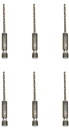 HLJMRD 6pcs 1/4 Hex Drill Bits, Twist Drill Bit,2.5mm Drill Bits Set, 75mm Total Length, Suitable for Power Screwdrivers, Cordless Drills, Benchtop Drills, and More