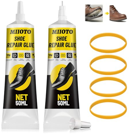 Miioto 100g Colle pour Chaussure, Colle Chaussures Semelle Extra Forte, colle chaussure Professionnelle pour Réparer Toutes Sortes - Imperméable et Résistant à L'humidité