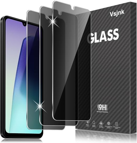 Vsjnk Anti-ribbning, insynsskydd kompatibel med Xiaomi Redmi 14C/Poco C75, med 3 stycken integritetsskydd, härdat glasfolie, 9H HD, skärmskydd, glas, för Redmi 14C