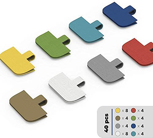 Kabeletiketten, XIAOXI Kabeletikett Write On Cord-Etiketten, Drahtetiketten, und Kabeletiketten Identifizierung für Home Office Garage in der Kabel-Management - 40 Stück (Mehrfarbig)