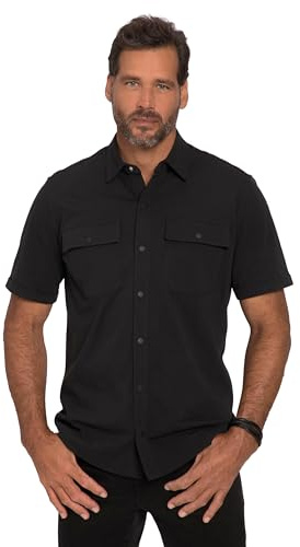 JP 1880 Chemise en Jersey, Manches Mi-Longues, Col Kent, Coupe Moderne Chemises Homme