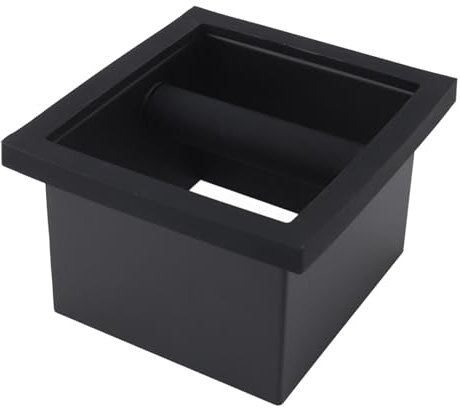 Knockbox per caffè, Knockbox Kit Knockbox per caffè espresso nero senza fondo Knockbox per caffè Knockbox in acciaio inossidabile Lavabile in lavastoviglie