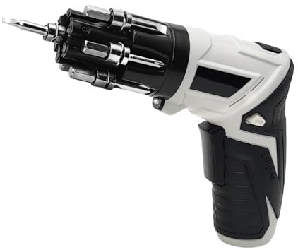 LIROPAU Electric Drill Screwdriver, 3.6V Rotatable 90 Degrees Cordless Screwdriver Rechargeable, 19 in 1 Portable Cordless Screwdrivers Set with USB Cable LED Light for Home Office DIY