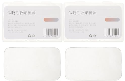 HAMPPLIES 2pezzi Portaciglia in Organizer per Ciglia Finte Custodia Trasparente per Ciglia Contenitore da Viaggio per Cosmetici Protezione da Polvere per Conservazione