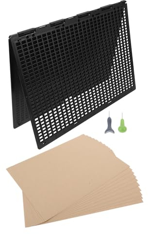 Gogogmee Kit Scrittura Braille con 27 Righe e 30 Celle in Plastica, Design Ergonomico e Posizionamento Preciso delle Dita, per Studio a Casa e Apprendimento per Principianti Non Vedenti