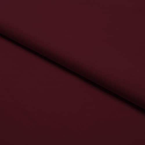 Stoff Meterware Bordeaux Rot Baumwolle Linon (Einfarbig, Uni, Schadstoffgeprüft, Pflegeleicht, ca 140 g/qm, ca. 145 cm breit, 1 Meter)
