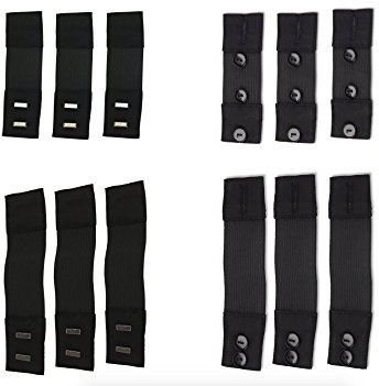 Pregnancy Stretch Waist Variety 12-Pack Extension (3xS/3xL Hooks and Buttons)