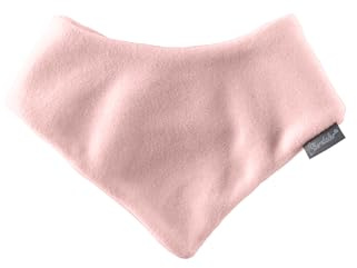 Sterntaler Barnhalsduk Microfleece flickor – varm baby och barn triangulär halsduk med kardborreband, dubbla lager, Matt rosa, 2