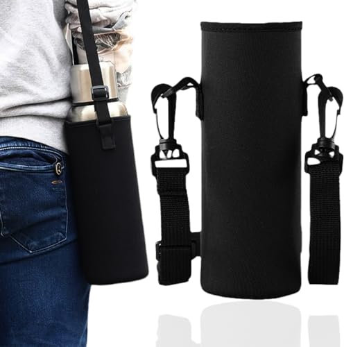 JEYORZY 1 pcs Bolso Térmico Portátil de Neopreno para Botella de Agua con Correa de Hombro Desmontable - olsa de Botella de Agua, para Mantener Tus Bebidas, para Deportes, Viajes y más