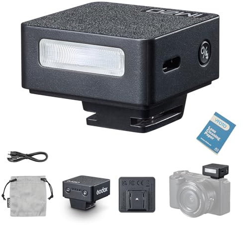 GODOX iM20 Flash Mini iFlash Recycle Time 3s On-Camera Flash Speedlite para cámaras Sony, Canon, Nikon, Fuji Olympus, 5 niveles de potencia