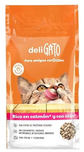 Alimento para Gatos con salmón y atún Deligato Dia, 1.5Kg
