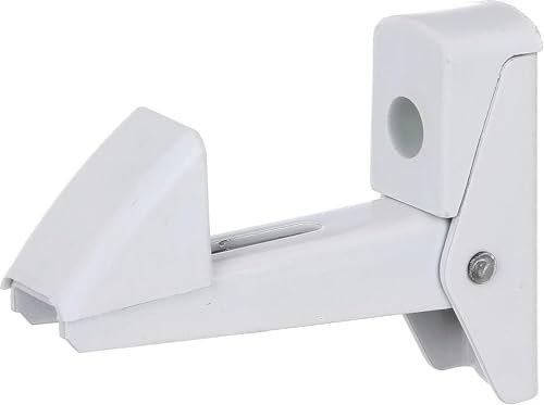 ANDROMEDAGIE® | Alberts 307769 | 1 Pezzo Ferma Persiane e Porte | Chiusura Automatica | Alluminio Verniciato Bianco | Distanza Fermo-Piastra 15-50 mm