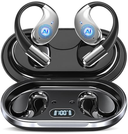 AI Auriculares Traductores de Idiomas Translator Headphones 7 Modos de Traducción Audífonos de traducción en tiempo real 164 idiomas, 58H Auriculares Bluetooth 5.4 Oído abierto para Viajes Negocios