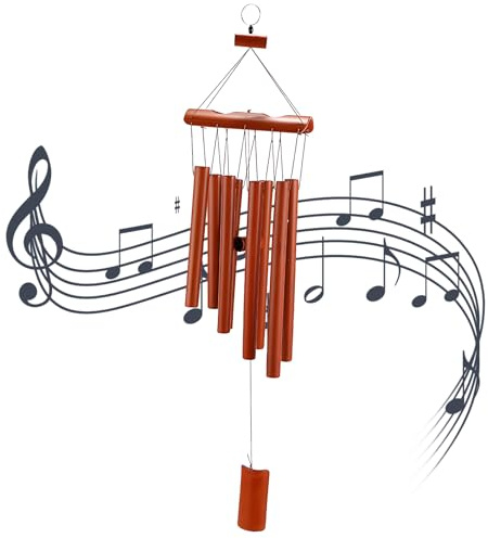 Bamboo Wind Chimes, 8 Tubes Wind Chimes for Outside