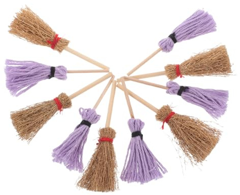 ibasenice 10 pièces Miniature Set de Ménage et Balais et Mops Miniatures Réalistes pour Maison de Poupée Accessoires de Nettoyage pour Jeu Imagination