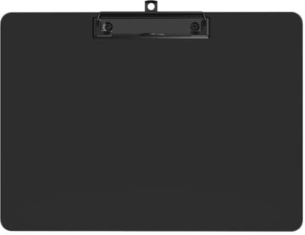 Zoenley Black Horizontal Clipboard, 12.5 x 9 Letter Size for Classroom, Students, Teacher, Nurse, A4 Landscape Layout, 8.5 x 11 Clip Board with Low Profile Black Clip, Office & School Supplies