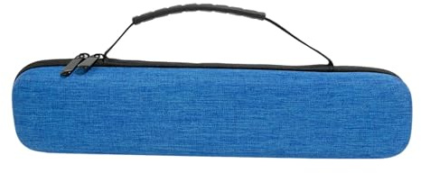 Teruyol Borsa da viaggio per barbiere, in ferro, per utensili caldi, in EVA, rigida, con manico, per raddrizzatore, organizer e accessori di bellezza, blu