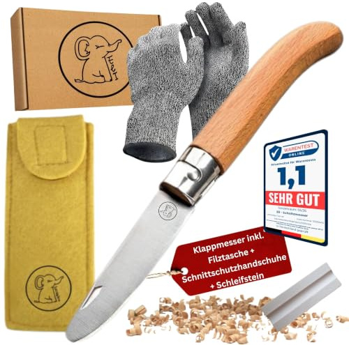 Eli® Snidkniv för barn med filtväska från 6 år inklusive handskar