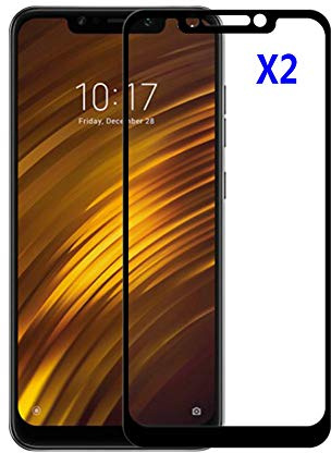 Kepuch 2 Paquetes Vidrio Templado Protector de Pantalla para Xiaomi Poco F1
