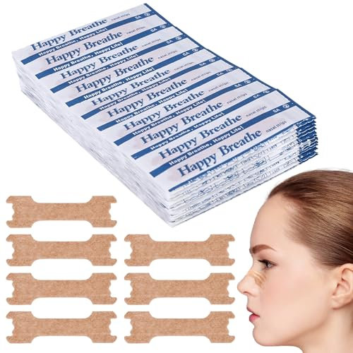 120 Stück Nasenpflaster Schnarchen, Nasenstrips für Besser Atmen Sport und Schlaf Gegen Schnarchen Schnarchstoppe Anti-Schnarchen Pflaster für Schlaf Bewegung Lindert Sofort Verstopfte Nase 66x19 mm