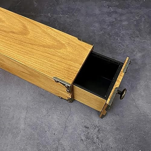 Scatola di legno del cassetto (37×11×10.5 cm/14.56×4.33×3.236.2 cm) Trucchi magici Scatola di produzione Appear Vanish Magic per maghi Illusioni del palcoscenico Gimmick Prop mentale