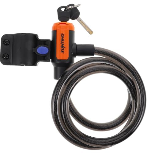 BESPORTBLE Elektrisches Diebstahlschutz-autoschloss Radfahren Kabelschlösser Mit Schlüssel Fahrradalarm Fahrradschlösser Heavy Duty Anti-diebstahl Fahrradzubehör Vernickelter Schließzylinder