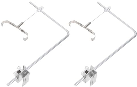 BESTOMZ Support de Lampe Aquarium Réglable en Alliage D’Aluminium 20x30 Cm, Rehausseur Suspendu pour Éclairage Plantes et Coraux, Compatible Eau Douce et Eau de Mer, Kit 1 Paire Bras