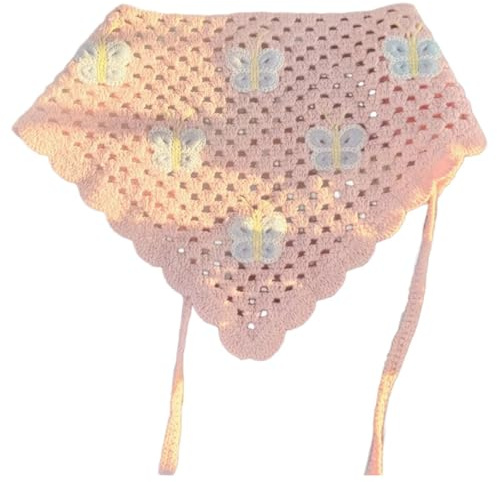 Écharpe triangulaire pour voyage, crochet artistique, foulard pour femme, bandeau à porter au quotidien, bandeaux papillon en vrac