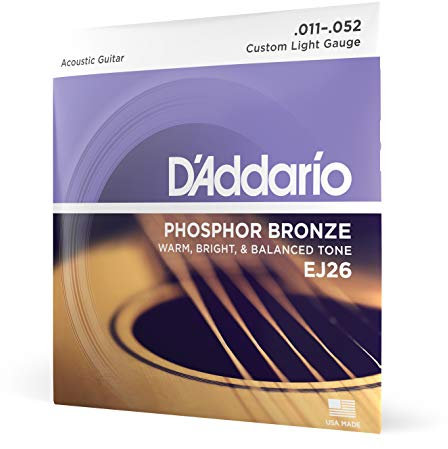 D'Addario EJ26 Phosphorbronze-Saiten für Akustikgitarren, Custom Light, 11-52
