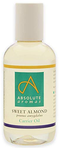 Absolute Aromas Sweet Almond Oil 150ml - Pure, Natural, Cruelty-Free. Vegan, No GMO - Massage Base Oil and Moisturiser for Hair, Skin, Face and Nails