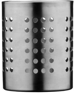 Premier Housewares 508470 - Soporte para Cubiertos, 10 cm, Acero Inoxidable Perforado, Color Plateado