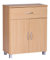 Wohnling Sideboard Buche WL1.335 60x75x30cm Kommode mit Schublade und Türen, Kleine Moderne Anrichte Braun, Design Holz Schrank, Allzweckschrank mit Griffen, Kleiner Flurschrank Schmal