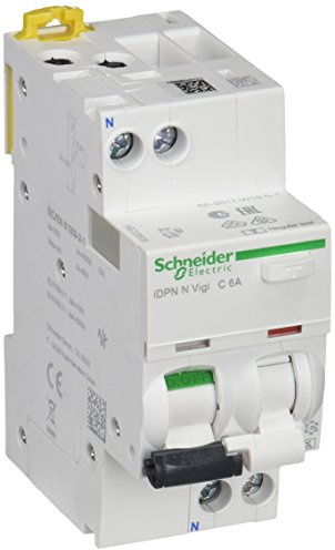 Schneider Electric A9d33606 Interrupteur différentiel Idpn N Vigi, 1P + N, 6 A, 30 mA Classe SI