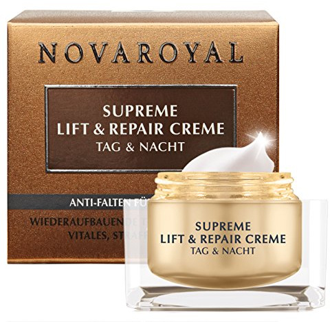 Supreme Lift & Repair Anti-Aging Gesichtscreme – Sichtbar wirksam selbst bei ausgeprägten Falten – Straffende Tages- & Nachtpflege mit prämierten Lifting-Wirkstoffen & Hyaluron – 50 ml – NOVAROYAL®