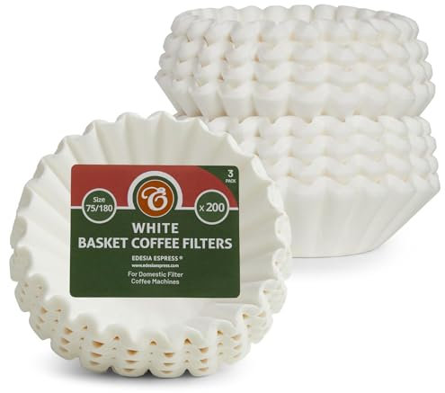EDESIA ESPRESS - Pack de 600 filtros de papel para café - Tipo cesta - De 4 a 10 tazas - 75/180 mm